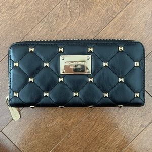 Michael Kors Studded Black Wallet